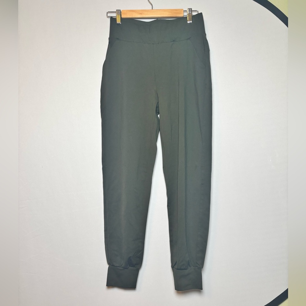 Public Rec All Day Jogger Pants Nylon Stretch Waist High Rise Cuffed 30x30 Green